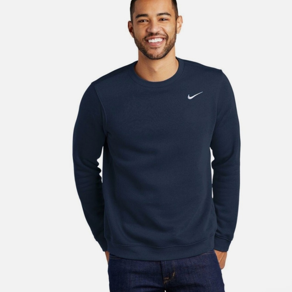 Nike Men's Crew Sweatshirt Navy Blue Size XX-Large XXL Mens